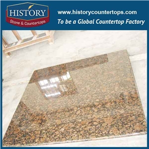 History Stone Hgj067 Tropic Brown Radius Beveled Edge Ready Made Trim Molding Customized Hotel Motel Countertops & Vanity Top with Wholesale Price