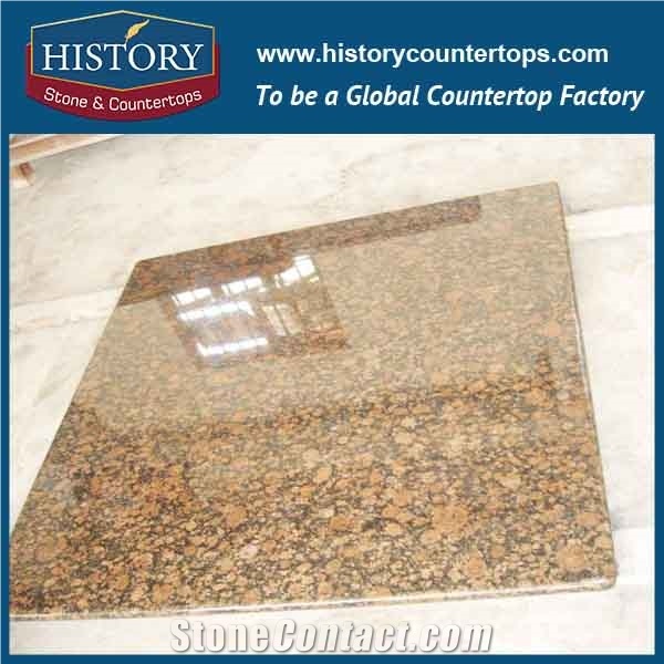 History Stone Hgj067 Tropic Brown Radius Beveled Edge Ready Made Trim Molding Customized Hotel Motel Countertops & Vanity Top with Wholesale Price