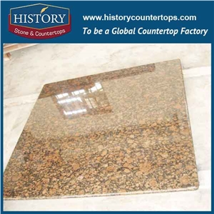 History Stone Hgj067 Tropic Brown Radius Beveled Edge Ready Made Trim Molding Customized Hotel Motel Countertops & Vanity Top with Wholesale Price