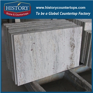 History Stone Hgj102 River White Waterfall Polishing Edge Custom Made Prefab Size Countertops & Vanity Top Sizes Design for Various Project
