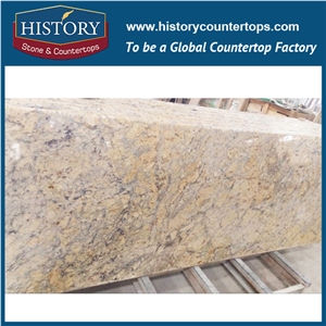 History Stone Hgj108 Sunny Flower Flat Standard Laminated Irregular Shape Special Polished High Glossiness Countertops Vanity Top for Irregular Design