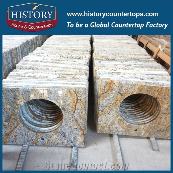 History Stone Hgj149 Dream Cecilia Beveled Edge Standard Sizes Prefab Good Installation Design for Countertops, Bathroom Vanity Top Made in China