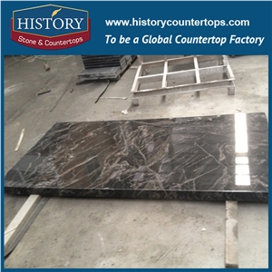 History Stone Hgj158 Cosmic Black Double Bullnose Finish Customized American Standard Solid Surface Countertops & Vanity Tops for Usa Furniture Market