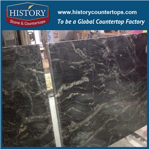 History Stone Hgj158 Cosmic Black Double Bullnose Finish Customized American Standard Solid Surface Countertops & Vanity Tops for Usa Furniture Market