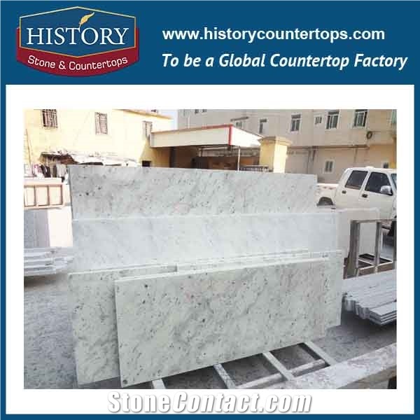 History Stone Hgj159 Swan White Latest Type Eased Edge Top Polishing Prefabricated Ornamental Customised Design Countertops & Vanity Top, Table Tops