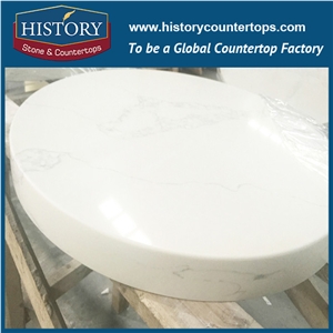History Stone Hq5063 Calacatta Nuvo Prefab Man-Made Composite Quartz Stone Table Top & Island Top for Furniture Easy Maintain with High Hardness History Stone Hq5063 Calacatta Nuvo Prefab Man-Made Composite Quartz Stone Table Top & Island Top for Furniture Easy Maintain with High Hardness