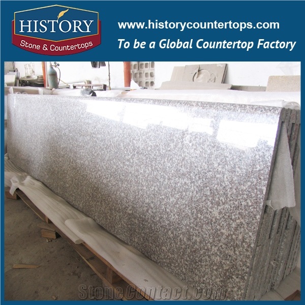 History Stone Peach Red Granite Flat Edges Eased Pre Cut Custom Integrated Kitchen Solid Countertops & Bar Tops for Apartment Use