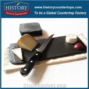 History Stone Rectangle Pattern Natural Black Honed Surface Slate Cutting Board, Classic Style Cookware History Stone Rectangle Pattern Natural Black Honed Surface Slate Cutting Board, Classic Style Cookware