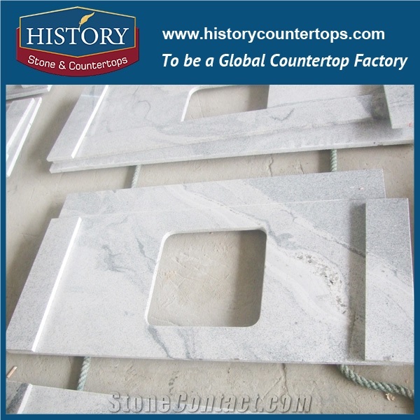 History Stone Stellar Snow Quartz Smooth Surface Waterproof Professional Cut-To-Size Countertops & Kitchen Island Tops for Reataurant