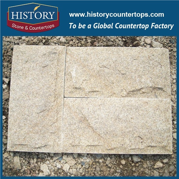 History Stone Tiger Yellow Black Grey Mushroom Slate, Mushroomed Slate Tiles for Wall Cladding