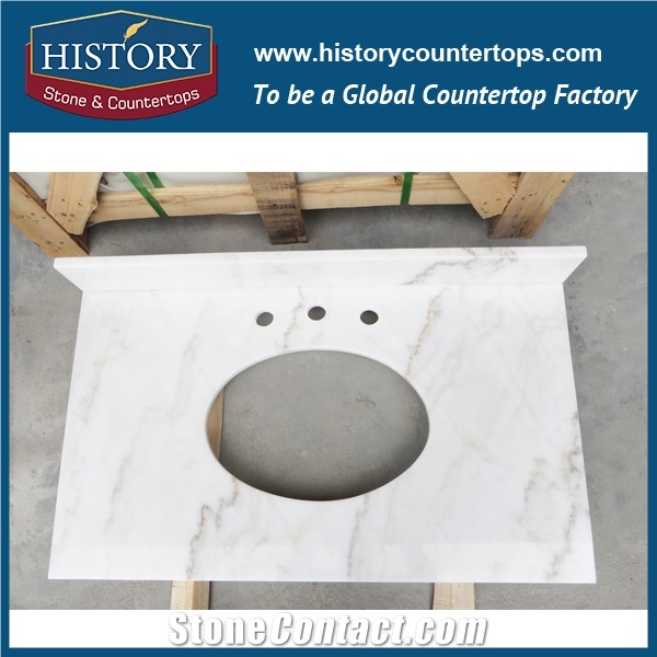 History Stone Volakas Edge Prefab Size High Polished Surface Wholesales Good Installation Marble Countertop & Kitchen Tops for Hotel