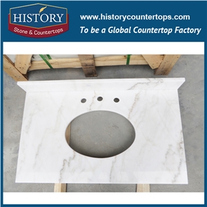 History Stone Volakas Edge Prefab Size High Polished Surface Wholesales Good Installation Marble Countertop & Kitchen Tops for Hotel