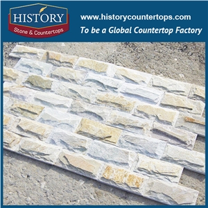 History Stone Yellow Rustic Irregular Dimension Slate Real Mushroomed Stone for Decorative Internal and External Walling History Stone Yellow Rustic Irregular Dimension Slate Real Mushroomed Stone for Decorative Internal and External Walling