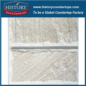 History Stone Yellow Rustic Irregular Dimension Slate Real Mushroomed Stone for Decorative Internal and External Walling