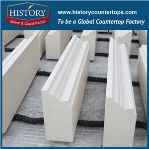History Stones 2017 China Top Quality Distributor Nature Stone Yellow Beige Marble Borders Line Walling Decorative Border