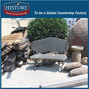 History Stones 2017 Ergonomic Best Cost Performance Light Grey Granite Chair High Quality Leisure Outdoor Garden Ball Shaped Bench