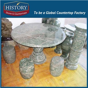 History Stones 2017 Led Unique Exquisite Indoor Olive Green Onyx Ornamental Random Shaping Villa Patio Decoration Bench & Table