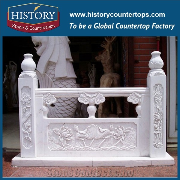 History Stones 2017 New Model Outdoor Public Absolutely Pure White Project Handrail Baluster Outside Roadside Stepping Balusters & Railings