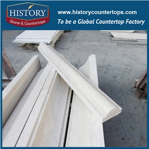 History Stones Beautiful Villa Residence Decorative Polished Colored Yellow Beige Marble Walling Designs Natural Stone Border