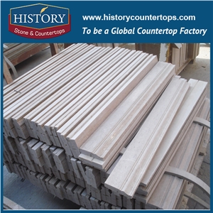 History Stones China Factory Natural Stone White Cream Marble Door Trim Design for Indoor Decoration Wall Edging Border