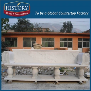 History Stones China Ladscaping Stone Beautiful Brown Marble Flower Carved Backset Design Garden Park Ornamental Bench