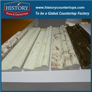 History Stones China Local High Polished Wholesale Various Types Oriental Mixed Color Marble Trim Pencil Border Lines