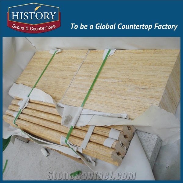 History Stones China Natrual Stone Simple Calm Pattern Skirting Wall Edging Polished Surface Yellow Marble Home Inside Decorative Borders