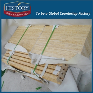History Stones China Natrual Stone Simple Calm Pattern Skirting Wall Edging Polished Surface Yellow Marble Home Inside Decorative Borders
