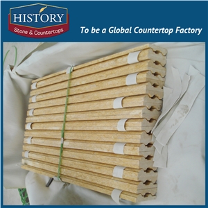 History Stones China Natrual Stone Simple Calm Pattern Skirting Wall Edging Polished Surface Yellow Marble Home Inside Decorative Borders