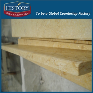 History Stones China Natrual Stone Simple Calm Pattern Skirting Wall Edging Polished Surface Yellow Marble Home Inside Decorative Borders
