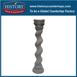 History Stones China Supply Wholesale Customize Outdoor Roman Stone Limestone Columns Dimensions Balcony Using Home Gate Pillars