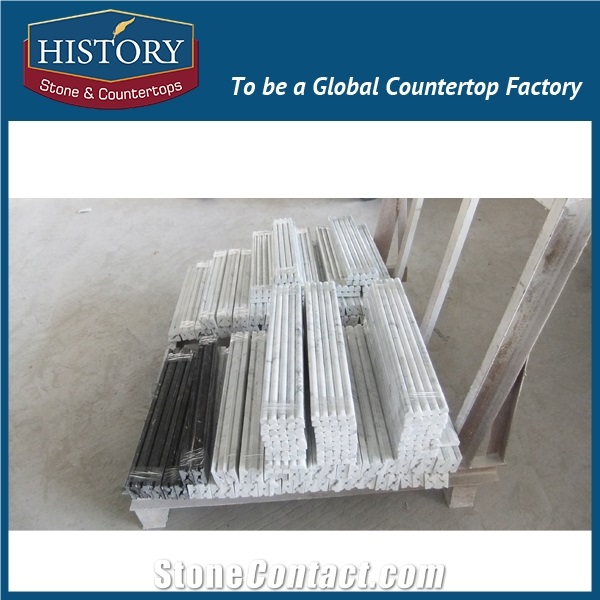 History Stones Chinese Antique Polished Rectangle Shaped Marble Stone Borders Conner Design for Wall Decoration Popular Border Line