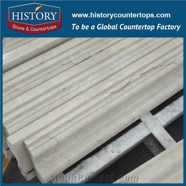 History Stones Chinese Style Multi Patterns Decorative White Cream Marble Design for Kitchen and Living Room Wall Decoration Border