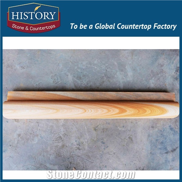 History Stones Chinese Top Supplier Uk Style Interior Decoration Polished White Sandstone Edging Trim Popular Border Line
