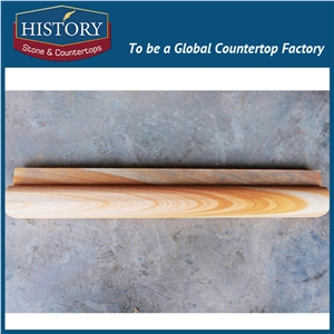 History Stones Chinese Top Supplier Uk Style Interior Decoration Polished White Sandstone Edging Trim Popular Border Line