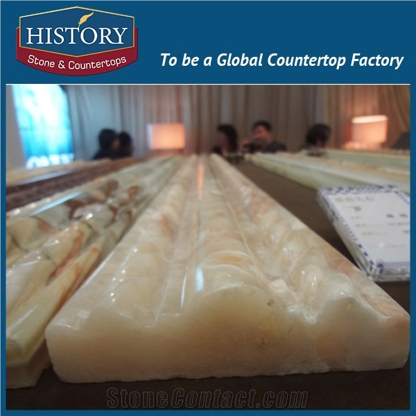 History Stones Chinese Top Supplier Uk Style Interior Decoration Polished White Sandstone Edging Trim Popular Border Line