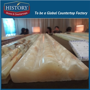 History Stones Chinese Top Supplier Uk Style Interior Decoration Polished White Sandstone Edging Trim Popular Border Line