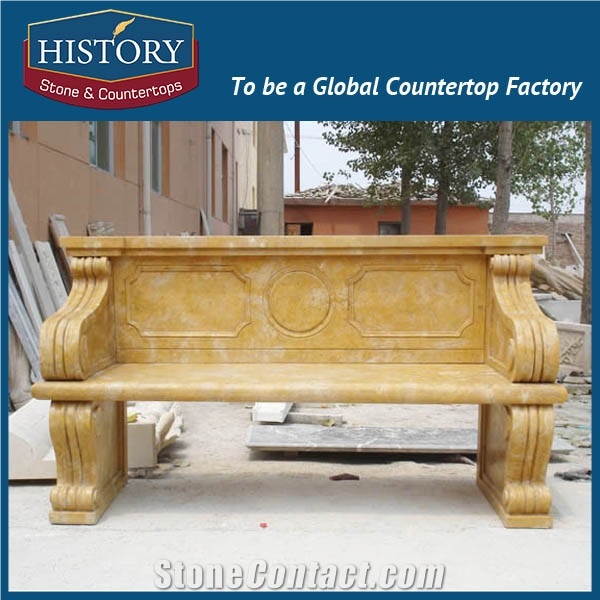 History Stones Chinese Wholesale Simple Morden Heavy-Duty Pure White Marble Chairs for Garden Park Patio Landscaping Stone Bench