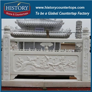 History Stones Decorative Grey Marble Stone Roman Balustrading for Outdoor Stepping Handrail Stairs Ornament Balusters & Railings