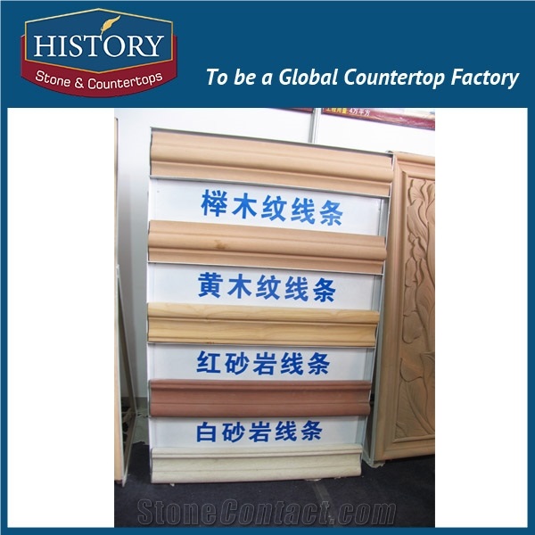 History Stones Factory Wholesale Yellow Sandstone Trim for House Indoor Wall Decoration Customized Skirting Line Border