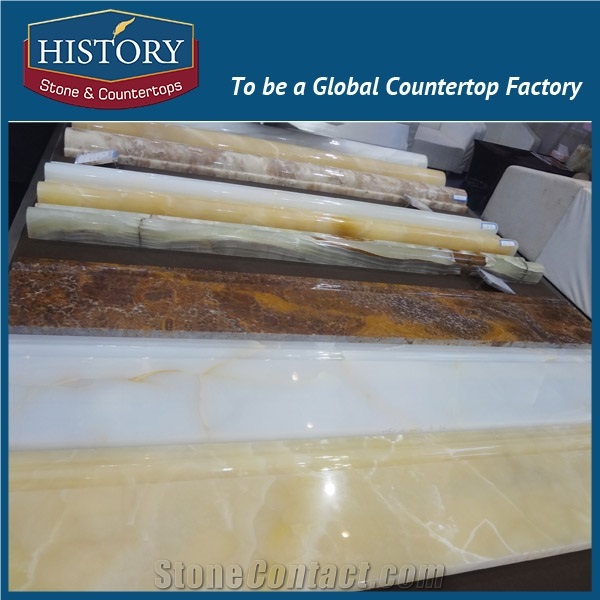 History Stones Factory Wholesale Yellow Sandstone Trim for House Indoor Wall Decoration Customized Skirting Line Border