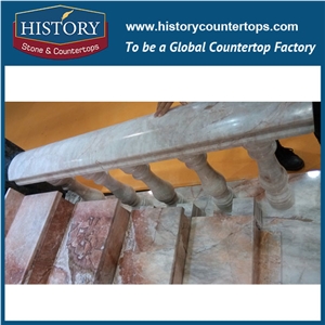 History Stones Free Sample Decorative Natural Beige Marble Balusters for Indoor Porch Fluted Stair Handrails Balusters & Railings