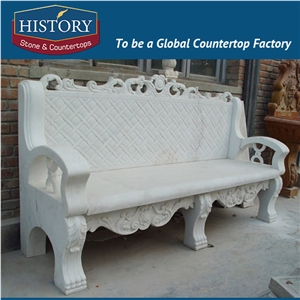 History Stones Knock Down China Cheap 5 Piece Pure White Marble Top Chair Natural Pure White Marble Chairs Support Stone Bench