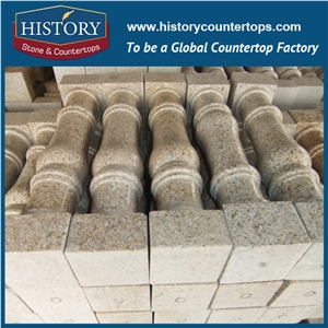 History Stones Modern Design for Indoor Balcony Railing Large Quantity Polishing Maple Red Granite Balustrades Exterior Garden Balusters & Railings