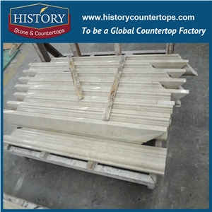 History Stones Natural Stone Polished Various Styles Most Popular Customized White Cream Marble Wall Decoration Designs Border