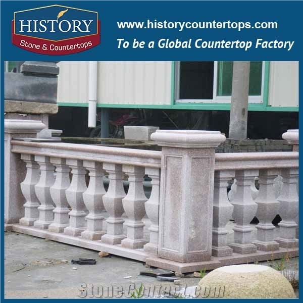 History Stones New Condition Unique Outdoor Stair Railing Design Light Yellow G682 Granite Indoor Stand Mounted Balusters & Railings