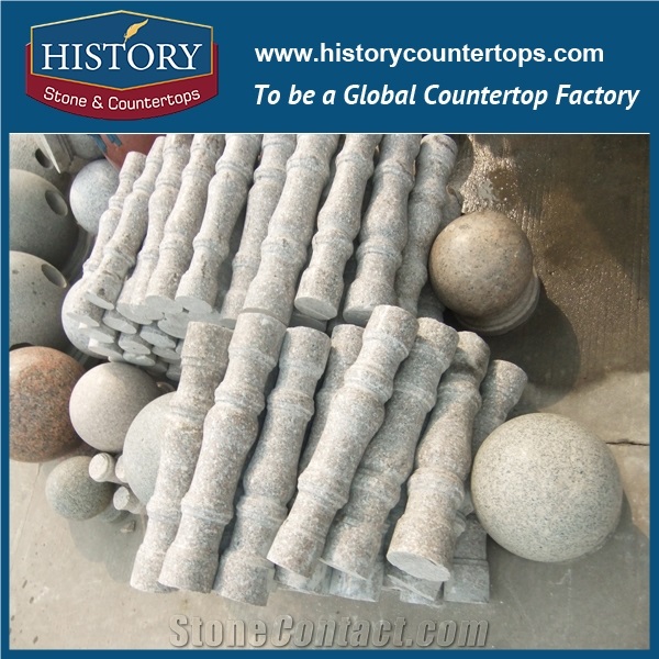 History Stones New Condition Unique Outdoor Stair Railing Design Light Yellow G682 Granite Indoor Stand Mounted Balusters & Railings