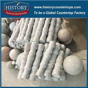 History Stones New Condition Unique Outdoor Stair Railing Design Light Yellow G682 Granite Indoor Stand Mounted Balusters & Railings