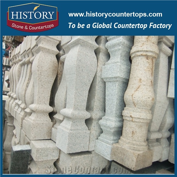 History Stones New Condition Unique Outdoor Stair Railing Design Light Yellow G682 Granite Indoor Stand Mounted Balusters & Railings