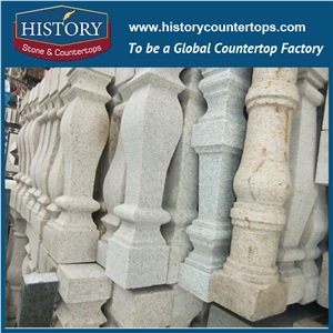 History Stones New Condition Unique Outdoor Stair Railing Design Light Yellow G682 Granite Indoor Stand Mounted Balusters & Railings